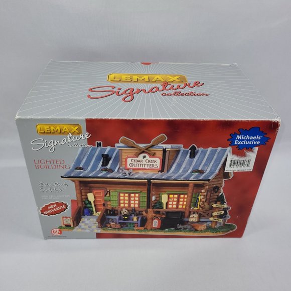 Lemax Signature 2010 Village Christmas Lighted Building Cedar Creek Outfitters - Picture 1 of 8